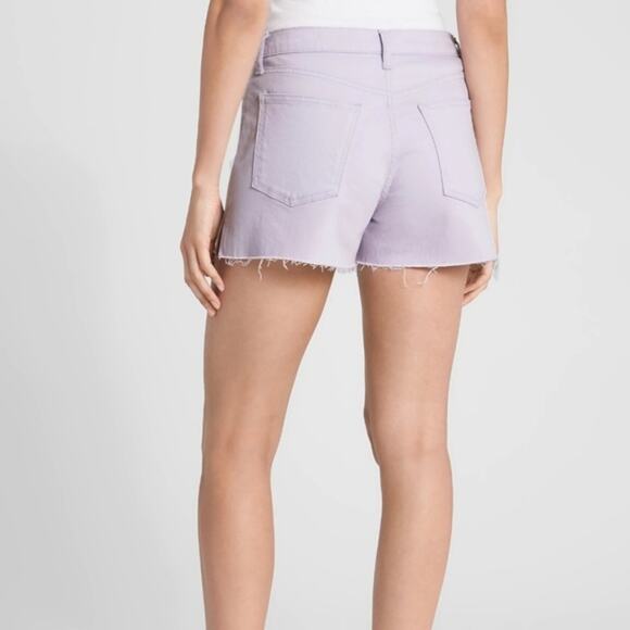 GAP Light Lavender High Rise 3" Denim Shorts - Picture 2 of 8
